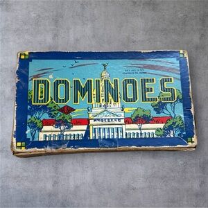 Vintage Halsam "Capitol Dominoes" Set No. 930 Collectible Game Set